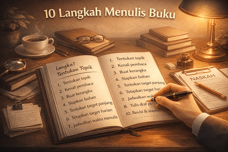 Langkah Menulis Buku: 10 langkah sederhana yang bisa Anda terapkan