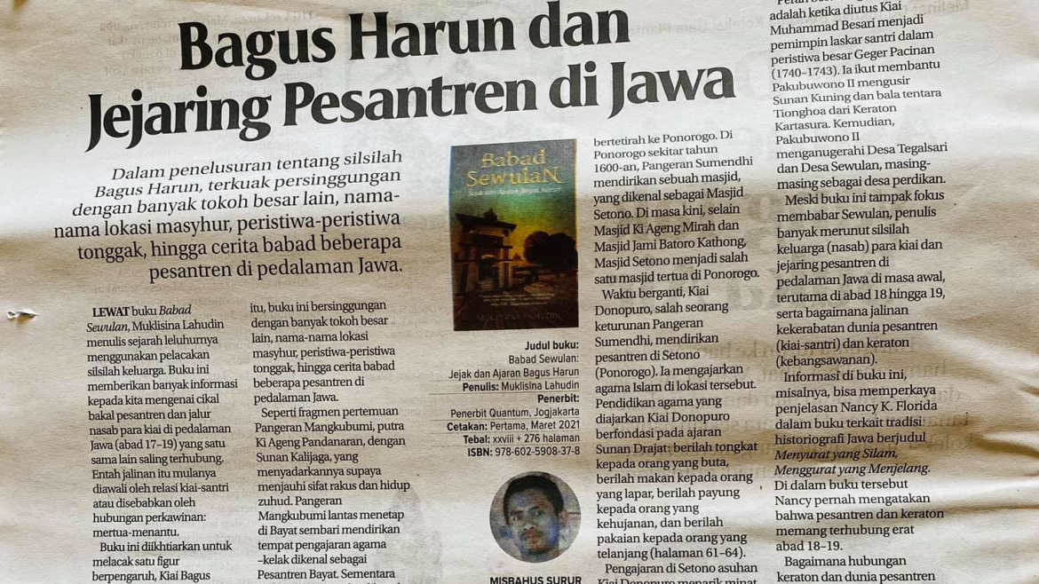 Bagus Harun dan Jejaring Pesantren di Jawa